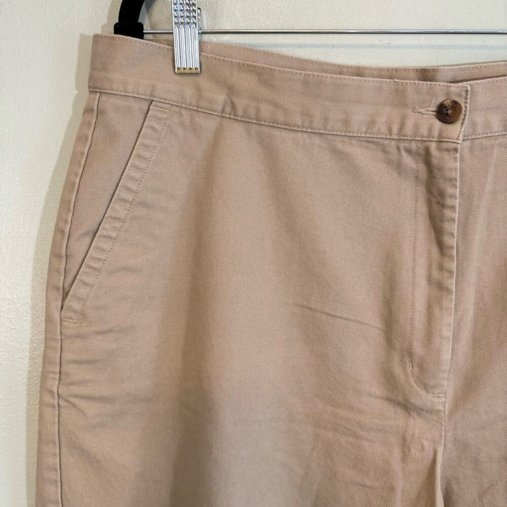 LL Bean Women’s 100% Cotton Khaki Beige Chino Shorts Size 20 - Picture 7 of 7